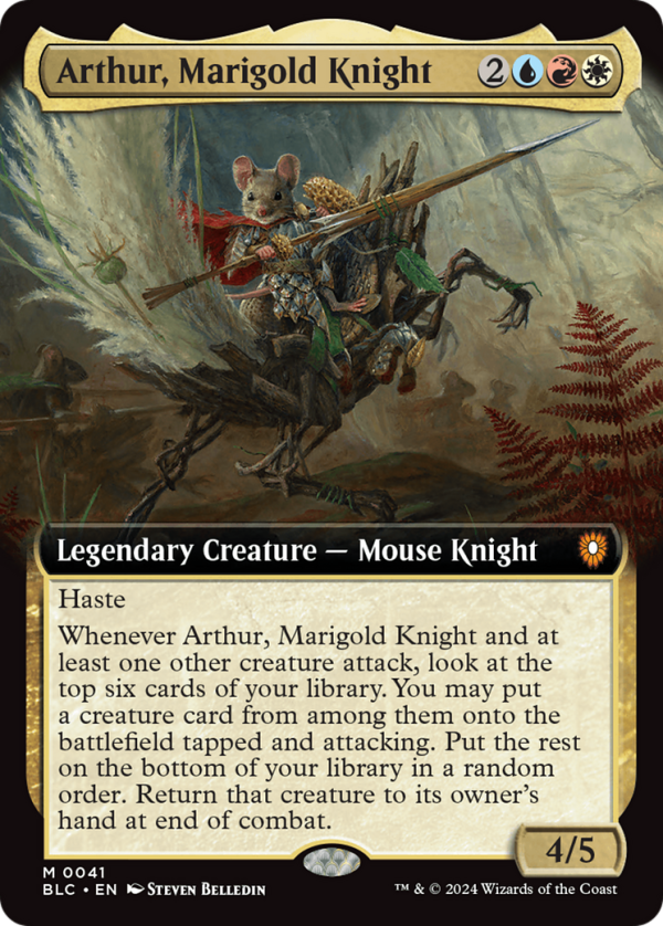 Arthur, Marigold Knight (Extended Art) [Bloomburrow Commander] Fashion