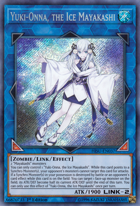 Yuki-Onna, the Ice Mayakashi [HISU-EN037] Secret Rare Hot on Sale