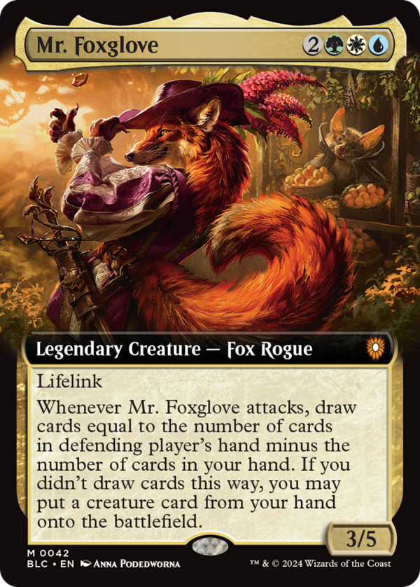 Mr. Foxglove (Extended Art) [Bloomburrow Commander] For Sale